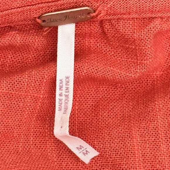 Free People Blouse with Lace Trim Peter Pan Collar - Picture 6 of 9